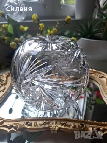 Кристална ваза с кръгла форма , снимка 8 - Вази - 55406548