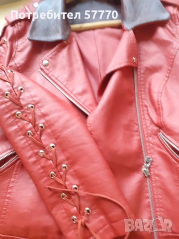 Дамско кожено яке , снимка 2 - Якета - 54183408