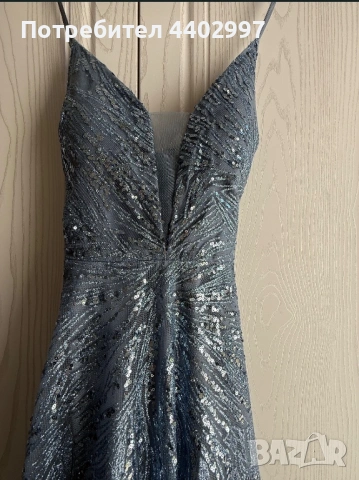 Официална дълга рокля с пайети, снимка 3 - Рокли - 54273927
