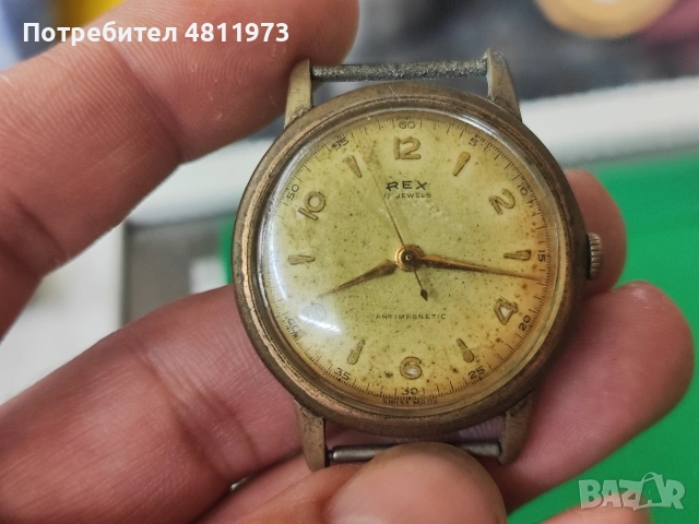 Механичен часовник Rex 17 jewels, снимка 2 - Мъжки - 54363744