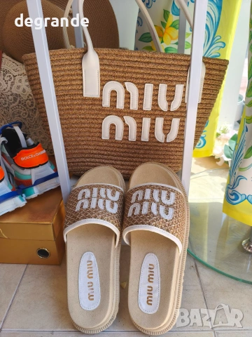 Дамски Чехли 💫Miu Miu💫 Чанта 💫Miu Miu💫 
