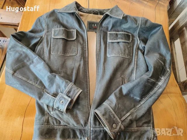 Винтидж Мъжко кожено яке Cafe Racer LLD M/L, снимка 6 - Якета - 55501923