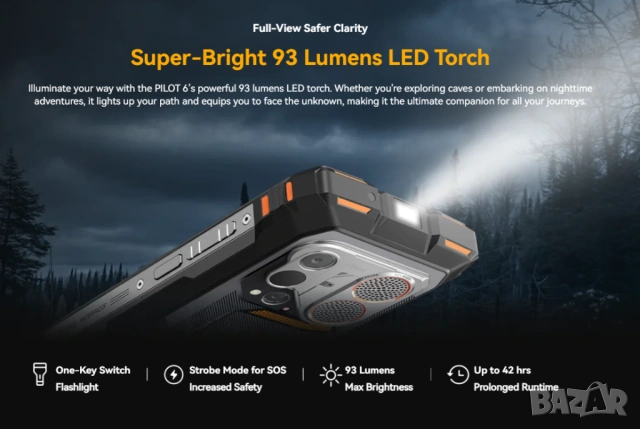 Blackview Pilot 6 120Hz FLIR 108МPX HelioG100 IP68 IP69K 10000mAh 12GB+36GB 256GB MaliG57 3D OTG NFC, снимка 8 - Други - 54631666