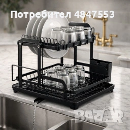 Сушилник за съдове с оттичане на водата, XXL
