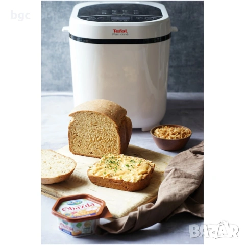 НОВА Хлебопекарна Tefal Pain Doré PF210138, 700 W, 1000 гр, 12 програми, 3 настройки, Бял/Черен , снимка 3 - Хлебопекарни - 54287322