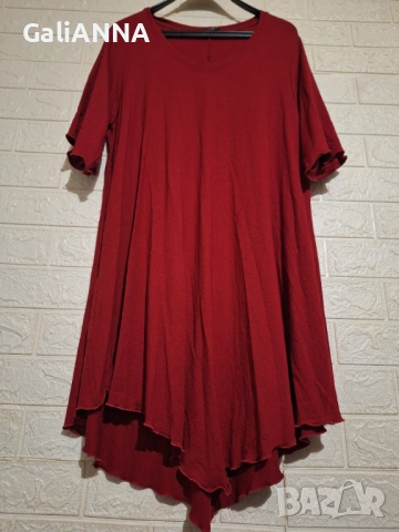 СТРАХОТНА ТУНИКА В ЧЕРВЕН ЦВЯТ 2XL, снимка 3 - Туники - 54496706