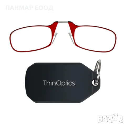 Компактни диоптрични очила ThinOptics с черен ключодържател, диоптри от +1.0 до +2.5, снимка 4 - Слънчеви и диоптрични очила - 55670799