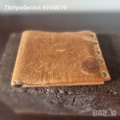 Ретро портфейл винтидж естествена кожа ръчна изработка идеален подарък, снимка 4 - Портфейли, портмонета - 55535133