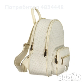 Дамска дизайнерска раница Valentino Queen Re – Цвят Екрю / Крем, снимка 2 - Раници - 54633088