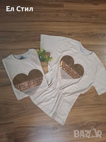 🤍Тениска "GUESS "
Памук 
Бежово С/М   М/Л
19 €, снимка 4 - Тениски - 53654608