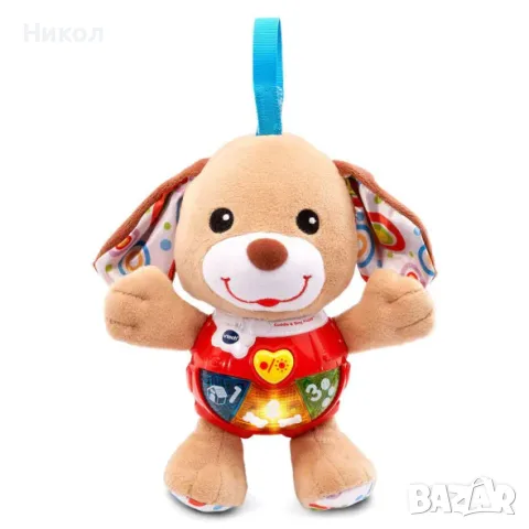 Интерактивна музикална плюшена играчка Vtech Chant' toutou - куче, снимка 5 - Музикални играчки - 55697577
