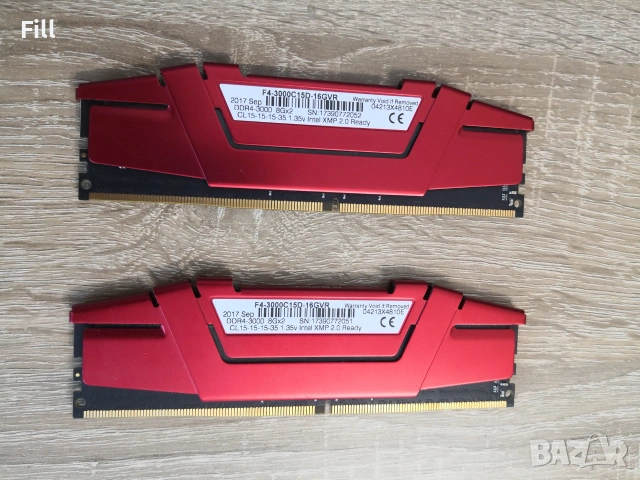 Памет G.SKILL Ripjaws V 16GB (2x8GB) DDR4 3000MHz, снимка 2 - RAM памет - 54967222