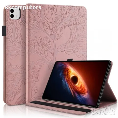 За Honor MagicPad 4 / MagicPad 3 Pro 12.3" 2026 Life Tree Series Кожен Калъф Тефтер със Стойка и Скр, снимка 4 - Калъфи, кейсове - 55524438