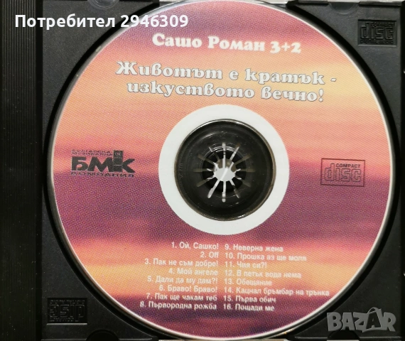 Сашо Роман - Животът е кратък - изкуството вечно(1997), снимка 3 - CD дискове - 39150908