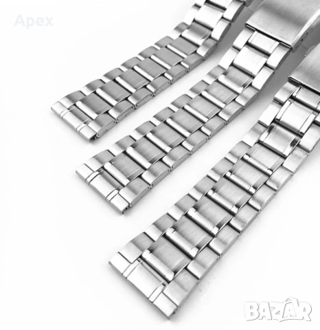 Верижка за Часовник.Стоманена Верижка за Часовници.Прави, Извити и Ластични Верижки 18, 20, 22, 24мм, снимка 2 - Каишки за часовници - 54011484