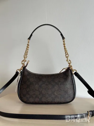 Coach Teri Shoulder Bag Signature Canvas – Walnut / Black, снимка 2 - Чанти - 55416381