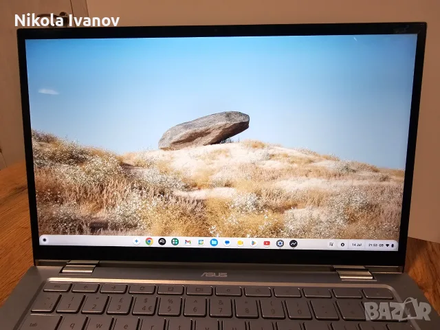ASUS Chromebook Flip C433T 14" Touchscreen | Core m3 8100Y 3.40 Ghz | 8GB RAM | 128GB | 7ч. батерия, снимка 2 - Лаптопи за дома - 55302660
