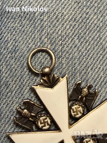Оригинален орден Deutshen adler IV степен сребро, свастика!, снимка 4 - Антикварни и старинни предмети - 54195410