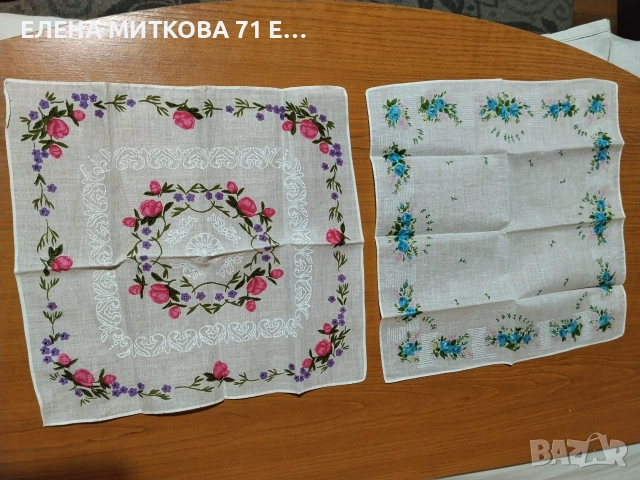 10 бр.дамски носни кърпички 30 х 30 см, снимка 3 - Други - 55225340
