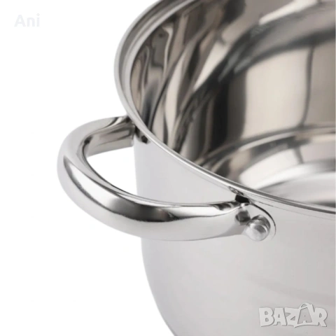 Луксозен Комплект Посуда Неръждаема Стомана - 12 части, 5-слойно дъно, снимка 3 - Съдове за готвене - 54011669