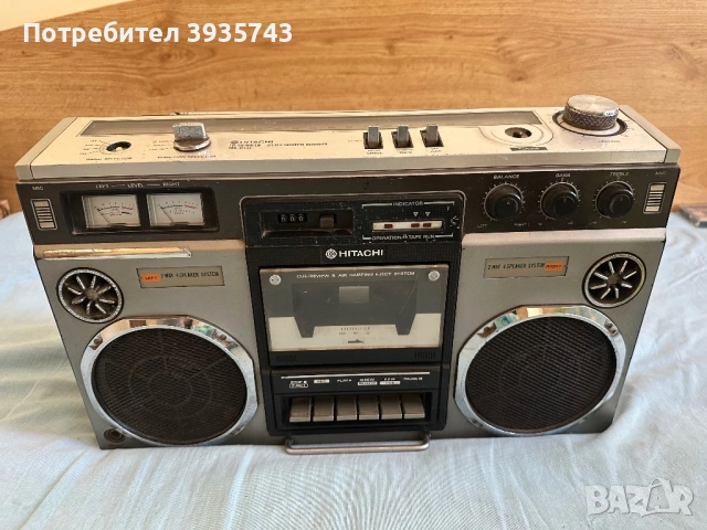 Hitachi TRK 8155E Japan boombox , снимка 2 - Радиокасетофони, транзистори - 54907272