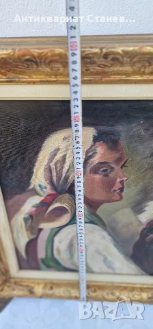 🎨✨ ВПЕЧАТЛЯВАЩ ЖЕНСКИ ПОРТРЕТ – МАСЛЕНА ЖИВОПИС В БОГАТА РАМКА В БАРОКОВ СТИЛ ✨🎨, снимка 18 - Антикварни и старинни предмети - 55304497