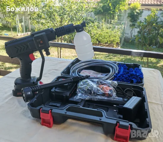 Мощна Акумулаторна Водоструйка 21V с 2 Батерии и Куфар — Комплект, снимка 6 - Други инструменти - 55473200