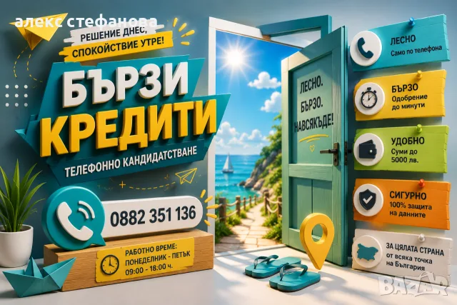 бързи кредити - обслужване на цялата страна 