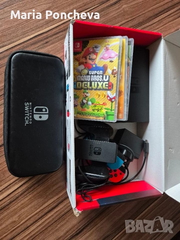 Nintendo Switch пълен комплект +игри, снимка 2 - Nintendo конзоли - 54922356