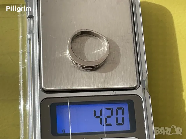 Пръстен от сребро с кубичен цирконий., снимка 5 - Пръстени - 55660565