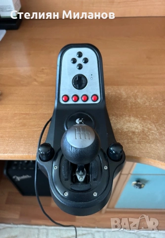 Logitech G27 /волан, педали и скоростен лост/, снимка 6 - Аксесоари - 54593847