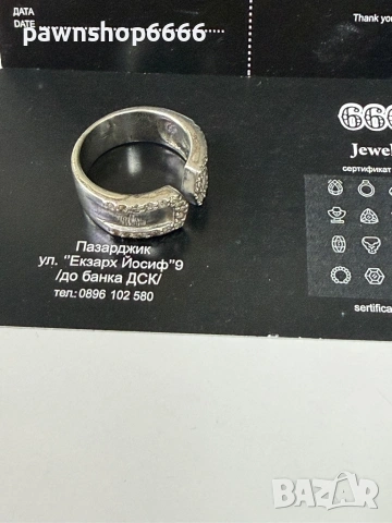 Сребърен пръстен 925 проба, снимка 4 - Пръстени - 54356011