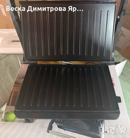 Мултифункционален грил тостер 1000W - терморегулатор и отваряне на 180°, снимка 6 - Тостери - 54567843