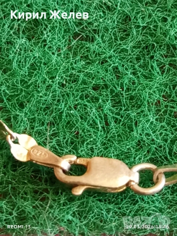 Нежен фин сребърен синджир подходящ аксесоар за ежедневието 52967, снимка 5 - Колиета, медальони, синджири - 54014127