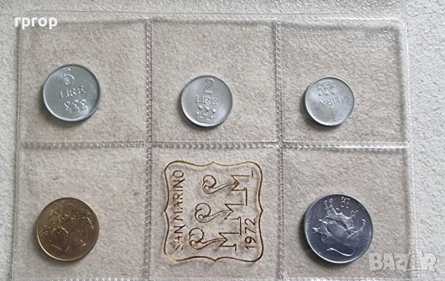 Сан Марино. Лот . 1972 година. UNC., снимка 3 - Други ценни предмети - 38600190