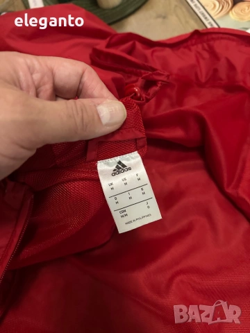 Мъжка водоустойчива ветровка Adidas CORE18 Rain Jacket red  , M размер, снимка 5 - Якета - 54654217
