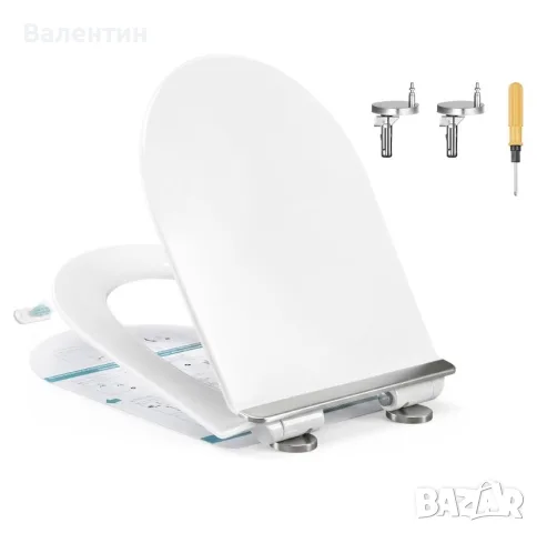 Тоалетен капак с плавно затваряне D-shape
