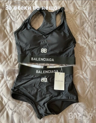 Balenciaga Дамски Черен Бански С 2 Части👙Дамски Бански С Две Части В Черен Цвят Баленсиага Код DST2