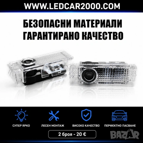 LED Проектори за врати BMW – Premium Upgrade, снимка 5 - Аксесоари и консумативи - 54565821