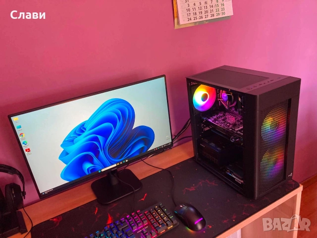 Геймърски компютър Intel Core I5, AMD Radeon R9, 16GB RAM, SSD, HDD, Windows 11 Pro, снимка 5 - Геймърски - 55241061