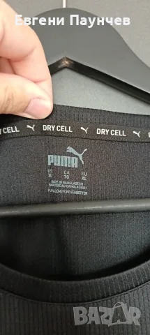 Puma размер XL(L) дамска спортна тениска в черно, снимка 4 - Тениски - 55413996