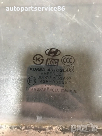 Стъкло за заден ляв страничен прозорец за Hyundai Terracan (2005) 43R-000382, снимка 3 - Части - 54427895
