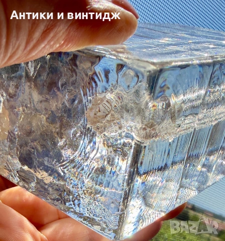Винтидж кристална ваза солифлор – Западна Германия (ФРГ), 1970-те, снимка 7 - Вази - 55089162