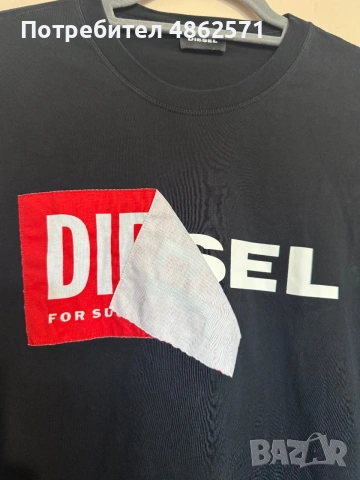 Diesel Peel Away Tear Off Double Logo., снимка 2 - Блузи - 55092929