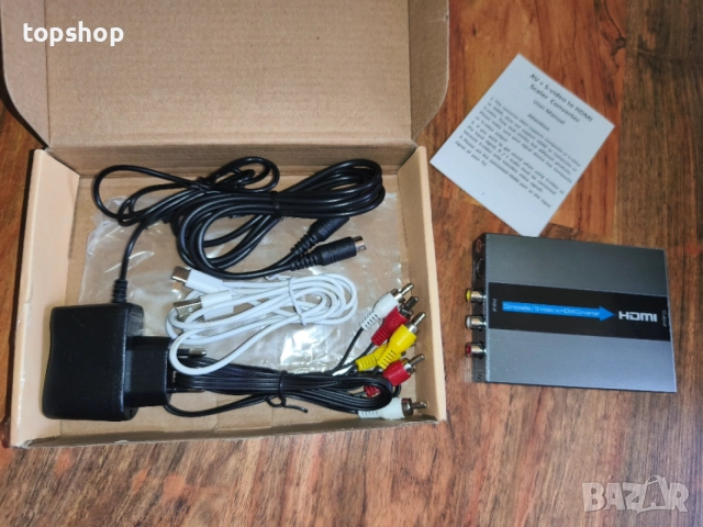 Нов видео конвертор AV и S-Video към HDMI скалер 1080p за стария ви касетофон или конзола 