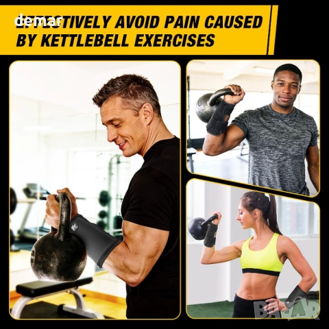 Протектори за китки и предмишници Sylong Kettlebell, 8 мм защитен слой, 2 броя, М, снимка 5 - Други спортове - 54399201