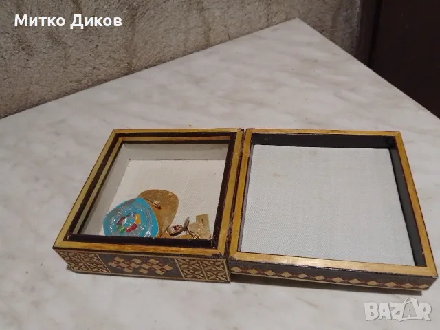 Дървена кутия пирографирана от соца 50год.Пион.Организация 120х120х55мм, снимка 5 - Декорация за дома - 55425564