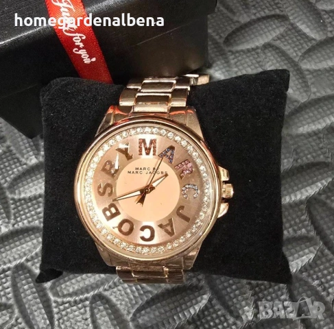 Дамски луксозни часовници с кристали — метална верижка — различни модели и цветове, снимка 16 - Луксозни - 54233053