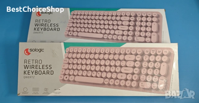 безжична клавиатура в ретро стил на пишеща машина, Sologic Retro Wireless Keyboard