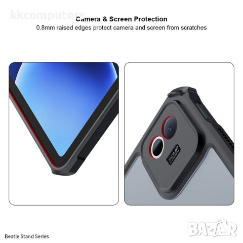 XUNDD калъф за Samsung Tab A11/A9 – TPU+PC, подставка, Airbag, протектор, черен, снимка 4 - Калъфи, кейсове - 54548244
